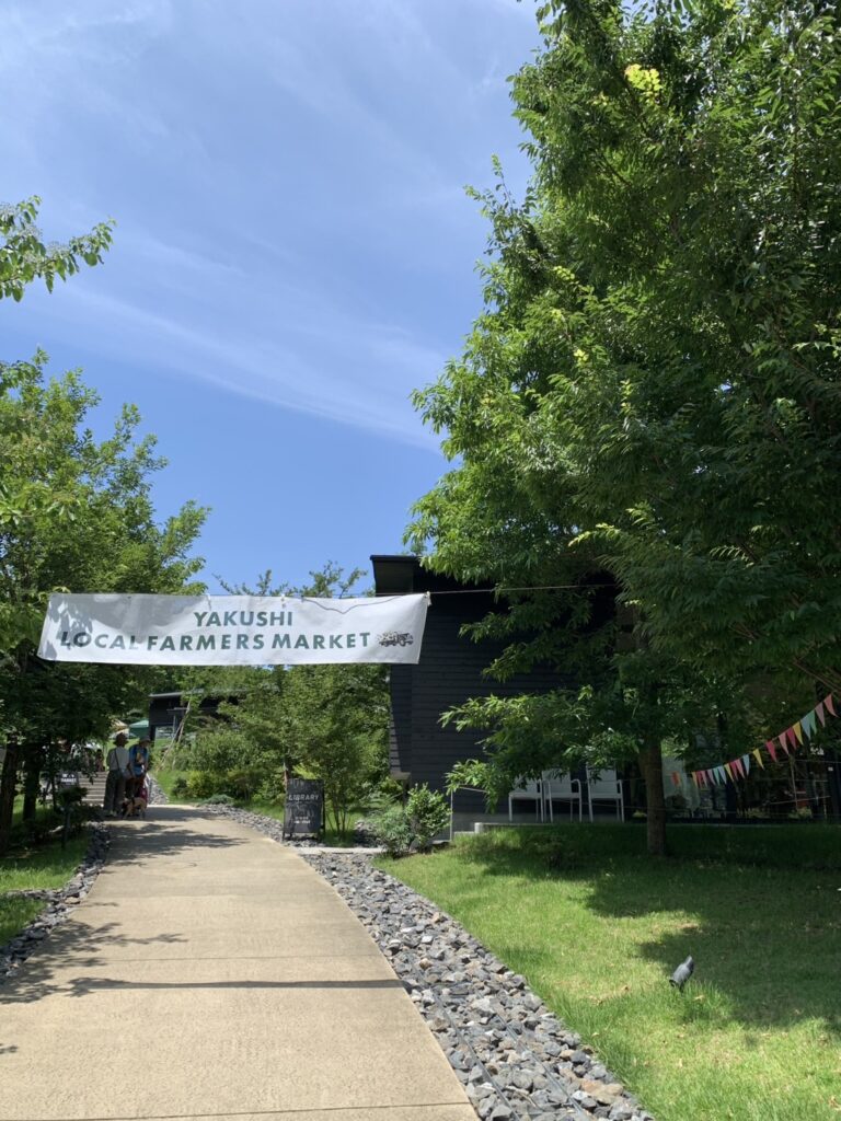 青い空と白い雲！新緑の中のマーケット！